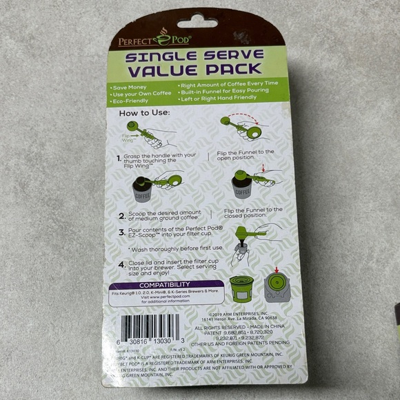 Perfect Pod Single Serve Coffee Filter Cup with Scoop - Picture 3 of 8